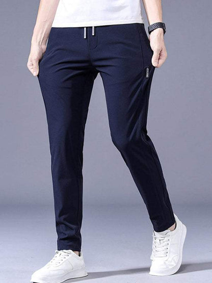 Effortless Style: Boys' Non-Iron Straight Loose Cargo Pants with Elastic Comfort - MENLL