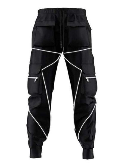 Stylish Men's Loose-Fit Multi-Pocket Cargo Pants for Effortless Street Style - MENLL