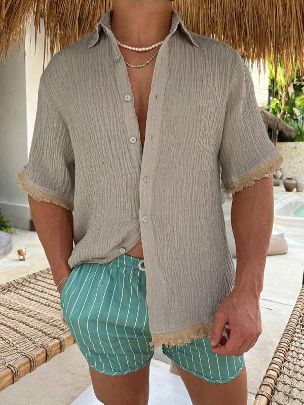 Luxe Comfort Men's Casual Short Sleeve T-Shirt - Effortless Style in Soft Cotton Blend - MENLL