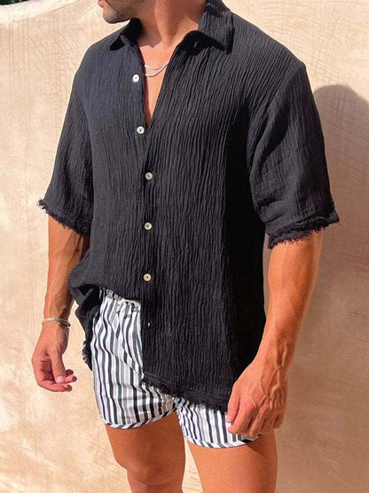 Luxe Comfort Men's Casual Short Sleeve T-Shirt - Effortless Style in Soft Cotton Blend - MENLL