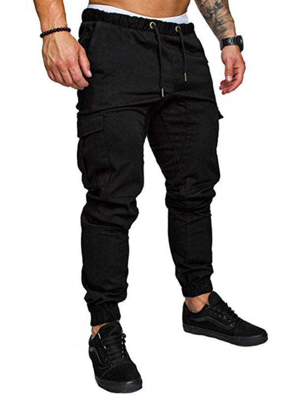Men's Versatile Elastic Waist Baggy Trousers for Effortless Casual Style - MENLL