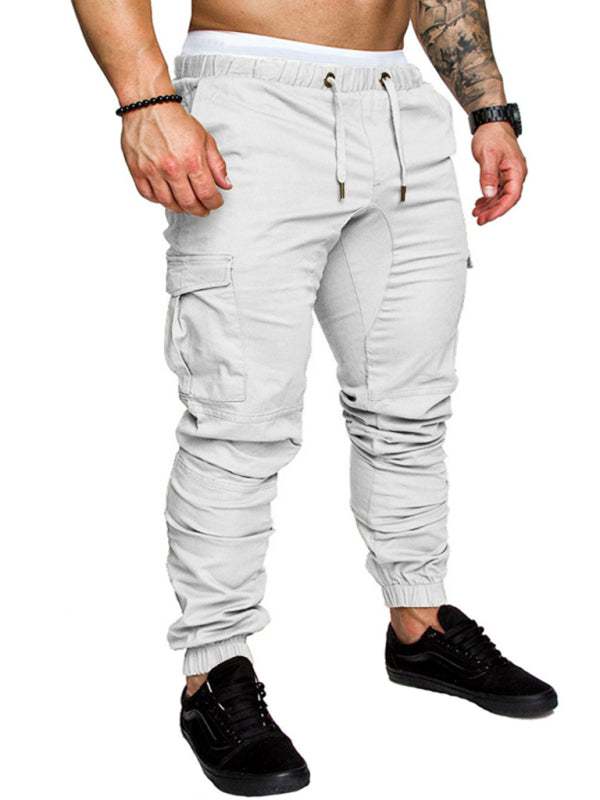 Men's Versatile Elastic Waist Baggy Trousers for Effortless Casual Style - MENLL