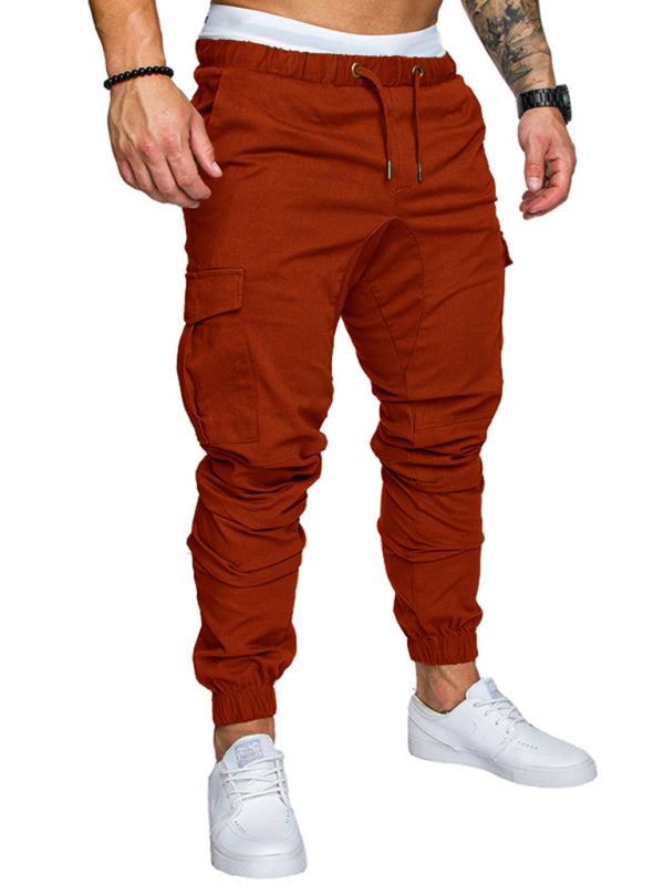 Men's Versatile Elastic Waist Baggy Trousers for Effortless Casual Style - MENLL
