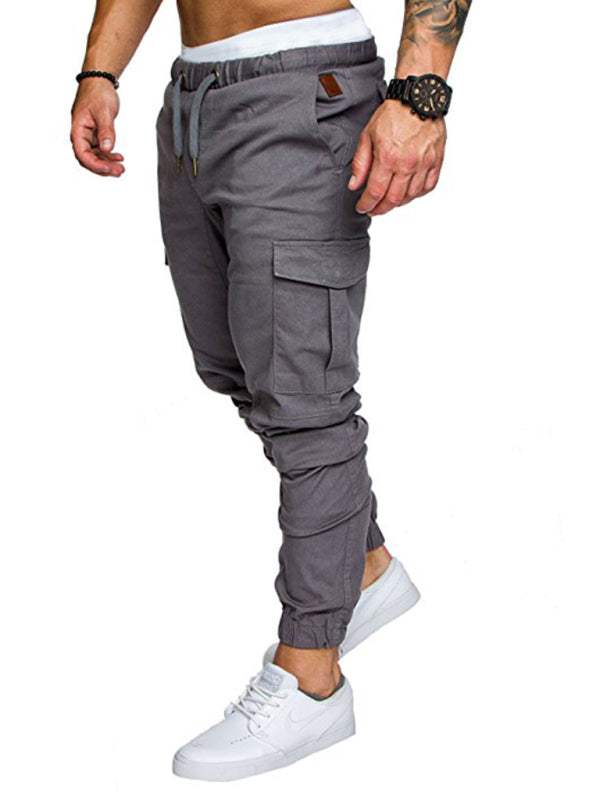 Men's Versatile Elastic Waist Baggy Trousers for Effortless Casual Style - MENLL
