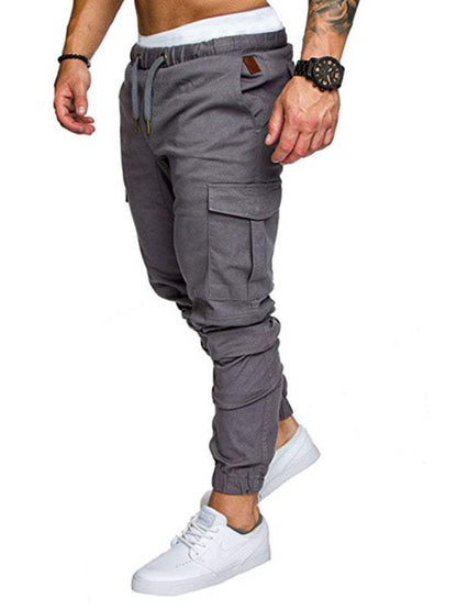Men's Versatile Elastic Waist Baggy Trousers for Effortless Casual Style - MENLL