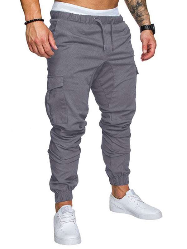 Men's Versatile Elastic Waist Baggy Trousers for Effortless Casual Style - MENLL