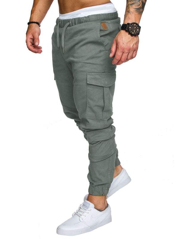 Men's Versatile Elastic Waist Baggy Trousers for Effortless Casual Style - MENLL