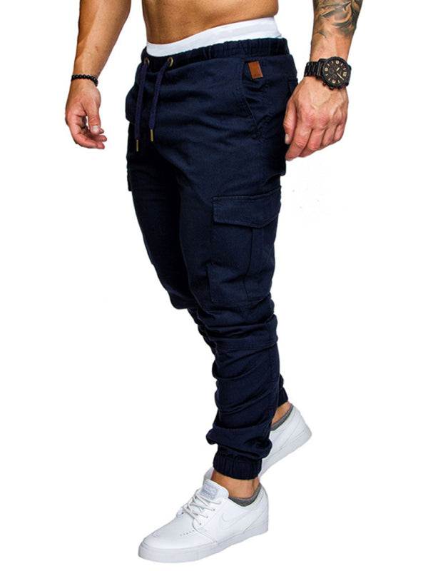 Men's Versatile Elastic Waist Baggy Trousers for Effortless Casual Style - MENLL