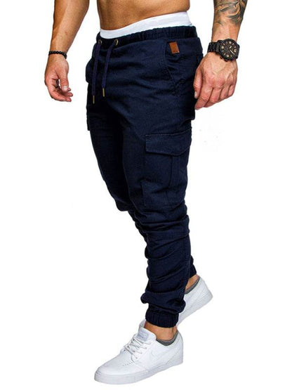 Men's Versatile Elastic Waist Baggy Trousers for Effortless Casual Style - MENLL