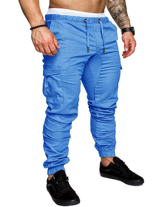 Men's Versatile Elastic Waist Baggy Trousers for Effortless Casual Style - MENLL