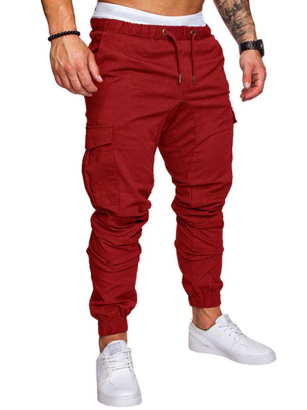 Men's Versatile Elastic Waist Baggy Trousers for Effortless Casual Style - MENLL