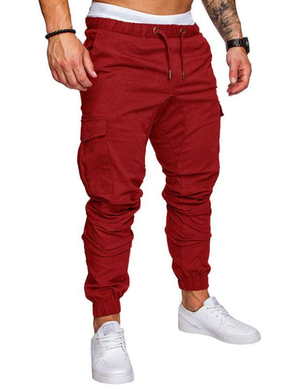 Men's Versatile Elastic Waist Baggy Trousers for Effortless Casual Style - MENLL