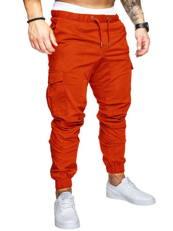 Men's Versatile Elastic Waist Baggy Trousers for Effortless Casual Style - MENLL