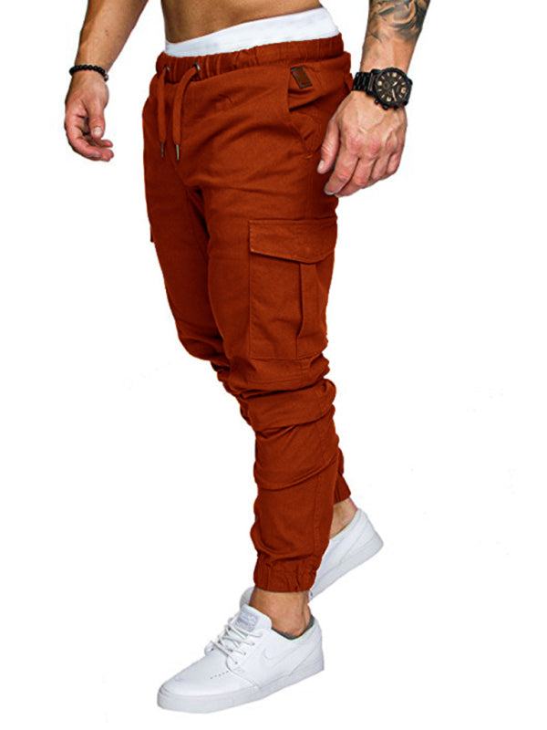 Men's Versatile Elastic Waist Baggy Trousers for Effortless Casual Style - MENLL