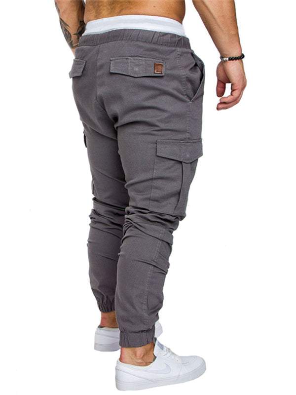 Men's Versatile Elastic Waist Baggy Trousers for Effortless Casual Style - MENLL