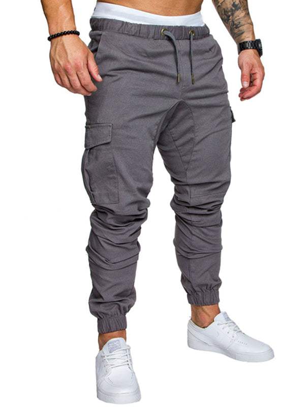 Men's Versatile Elastic Waist Baggy Trousers for Effortless Casual Style - MENLL