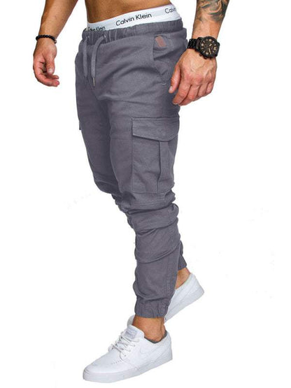Men's Versatile Elastic Waist Baggy Trousers for Effortless Casual Style - MENLL