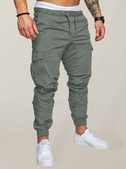 Men's Versatile Elastic Waist Baggy Trousers for Effortless Casual Style - MENLL