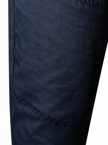 Stylish Men's Zipped Contrast Casual Trousers for Effortless Style and Comfort - MENLL