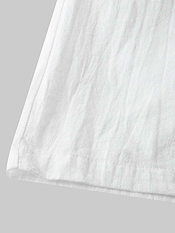 Korean Style Men’s Cotton-Linen Beach Pants - Lightweight Solid Color Casual Trousers for Effortless Summer Style - MENLL