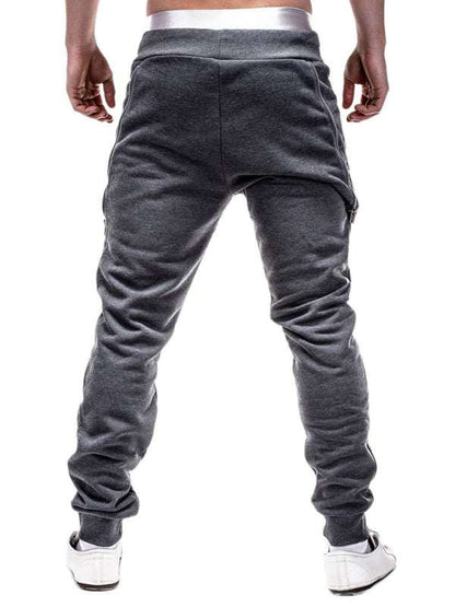 Trendy Men's Personalized Zipper-Trim Casual Trousers for Effortless Style - MENLL