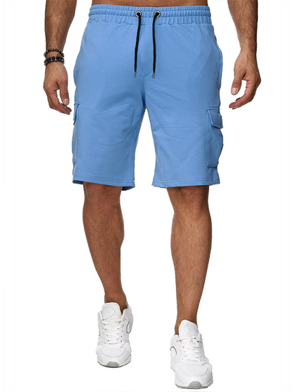 Ultimate Men's Multi-Pocket Active Shorts - Comfortable Fitness Overalls for Spring-Summer Adventures - MENLL