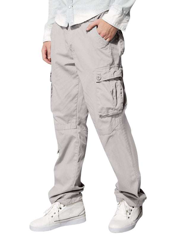 Versatile Multi-Pocket Casual Cargo Pants for Men – Comfort Meets Style - MENLL