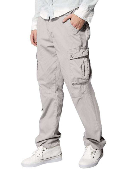 Versatile Multi-Pocket Casual Cargo Pants for Men – Comfort Meets Style - MENLL