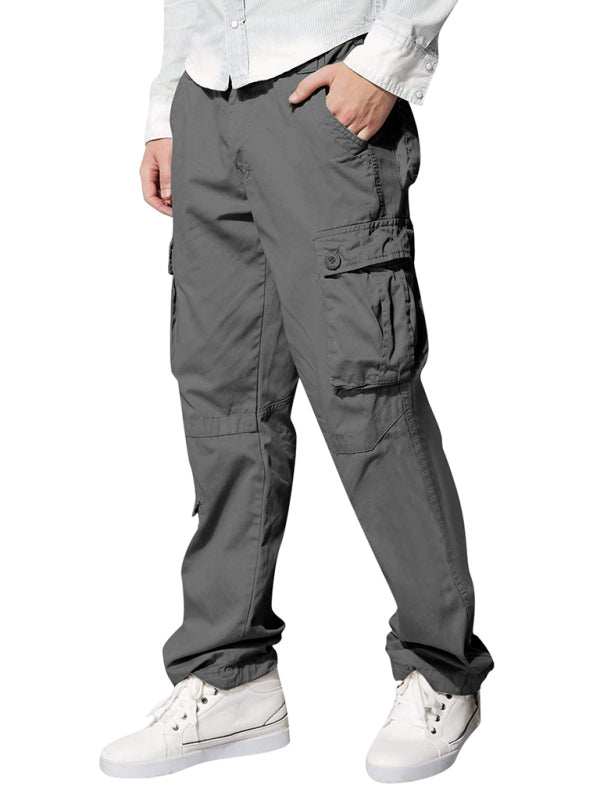Versatile Multi-Pocket Casual Cargo Pants for Men – Comfort Meets Style - MENLL