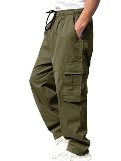 Effortlessly Stylish Men's Straight-Leg Casual Trousers - MENLL