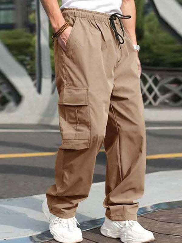Effortlessly Stylish Men's Straight-Leg Casual Trousers - MENLL
