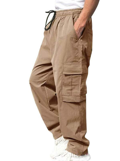 Effortlessly Stylish Men's Straight-Leg Casual Trousers - MENLL