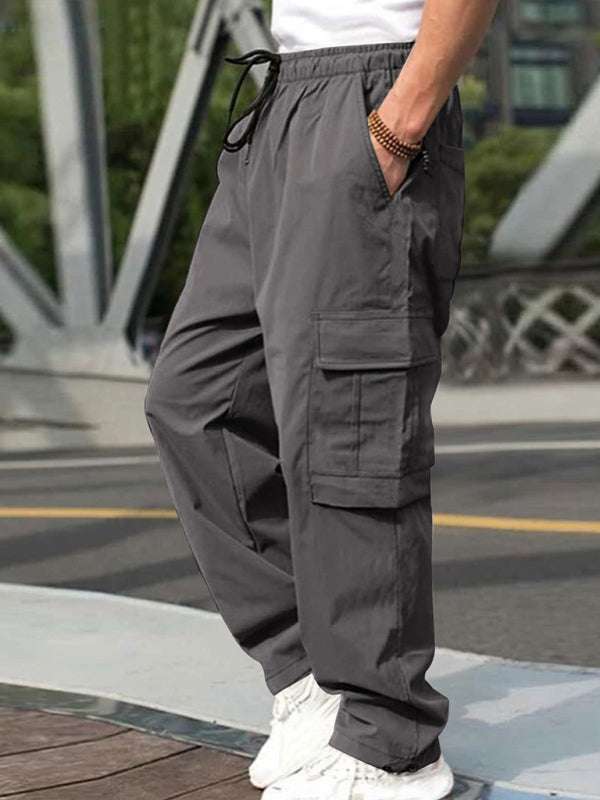 Effortlessly Stylish Men's Straight-Leg Casual Trousers - MENLL