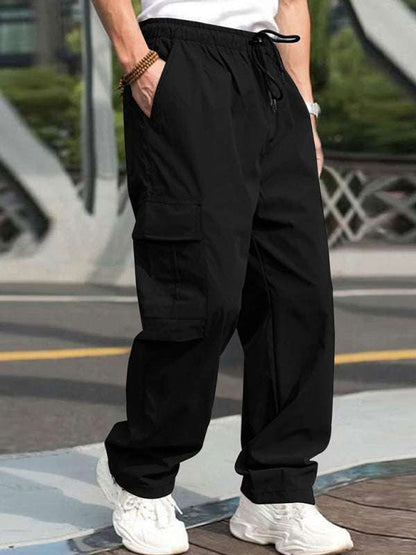 Effortlessly Stylish Men's Straight-Leg Casual Trousers - MENLL