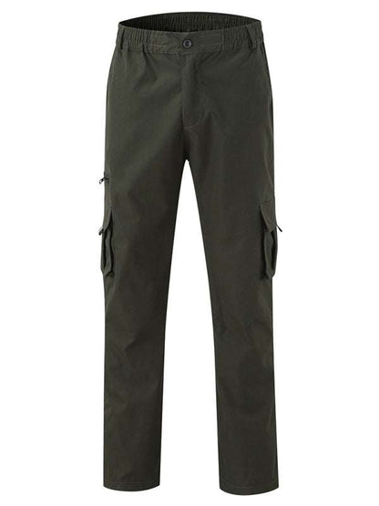 Men's Stylish Multi-Pocket Relaxed Fit Cargo Pants for All Seasons - MENLL