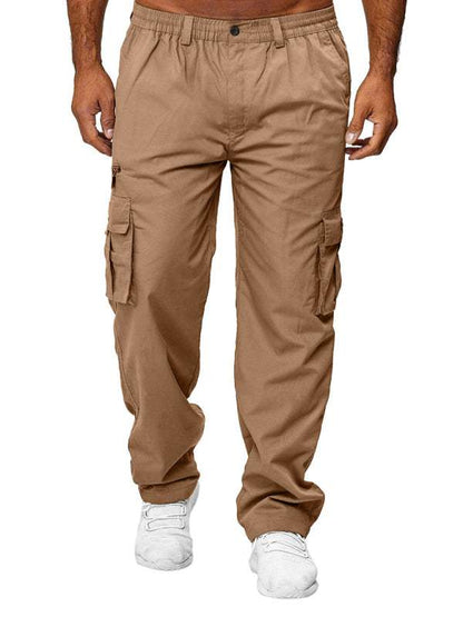 Men's Stylish Multi-Pocket Relaxed Fit Cargo Pants for All Seasons - MENLL