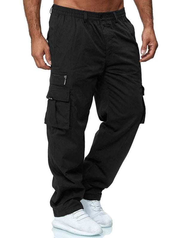 Men's Stylish Multi-Pocket Relaxed Fit Cargo Pants for All Seasons - MENLL