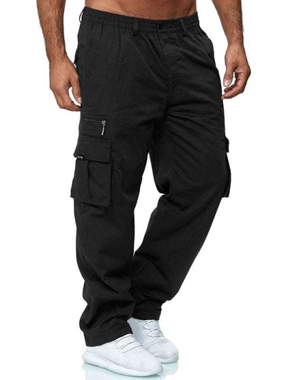 Men's Stylish Multi-Pocket Relaxed Fit Cargo Pants for All Seasons - MENLL