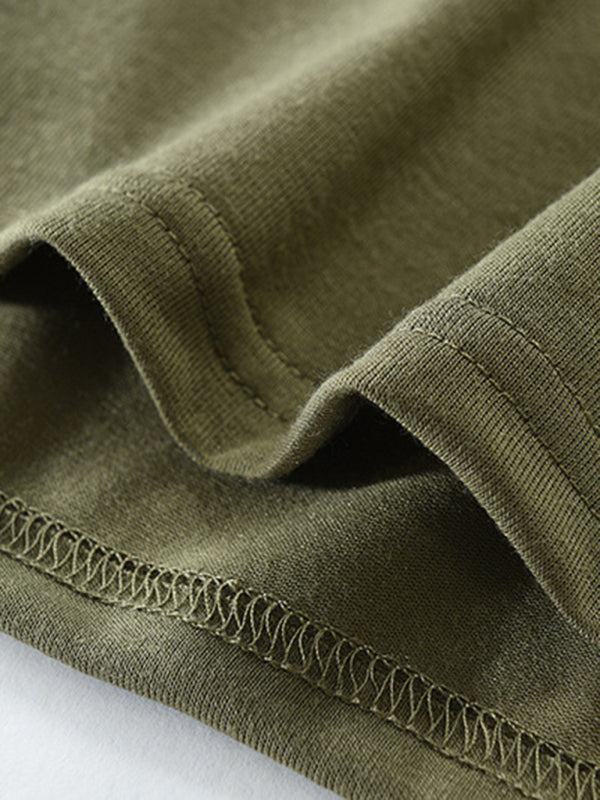 Men's Tactical Colorblock Henley Long Sleeve Tee - Versatile Outdoor Style with Zipper Detail - MENLL