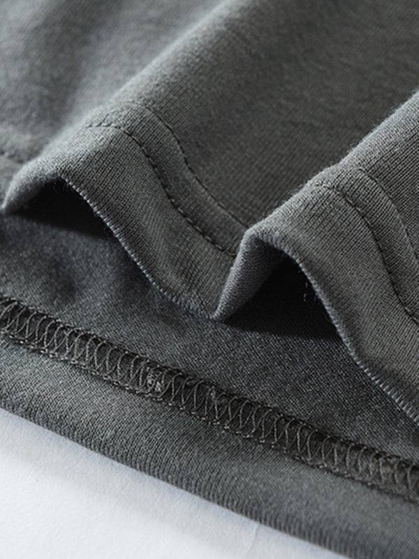 Men's Tactical Colorblock Henley Long Sleeve Tee - Versatile Outdoor Style with Zipper Detail - MENLL
