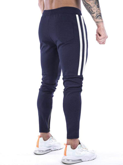Stylish Men's Stripe Zipper Training Joggers for Ultimate Comfort and Versatility