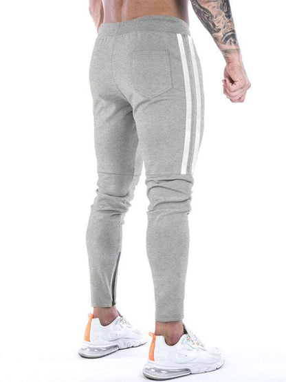 Stylish Men's Stripe Zipper Training Joggers for Ultimate Comfort and Versatility