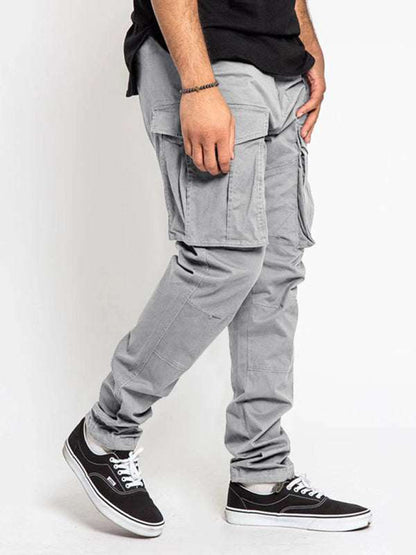 Versatile Men's Multi-Pocket Casual Cargo Pants for Effortless Style and Comfort - MENLL