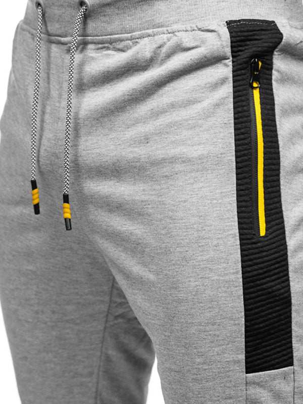 Stylish Men's Casual Sweatpants with Contrast Pocket Design - Perfect for Everyday Comfort - MENLL