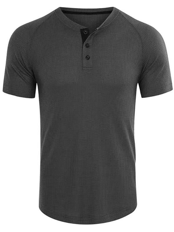 Men's Slim Fit Performance Round Neck Tee - Perfect for Workouts and Casual Wear - MENLL