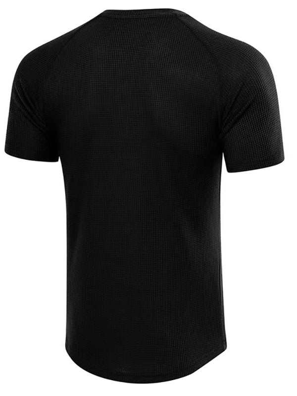 Men's Slim Fit Performance Round Neck Tee - Perfect for Workouts and Casual Wear - MENLL