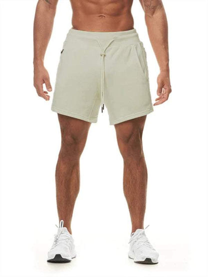Ultimate Comfort Men's Multi-Pocket Sports Gym Shorts with Hanging Towel for Stylish Running and Training - MENLL