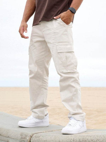 Versatile Men's Spliced Casual Sports Overalls - Easygoing Comfort for Spring & Summer Adventures - MENLL