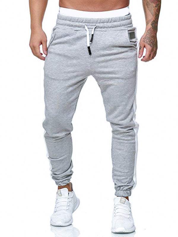 Vibrant Color Block Men's Casual Sports Trousers for Spring-Summer Adventure - MENLL