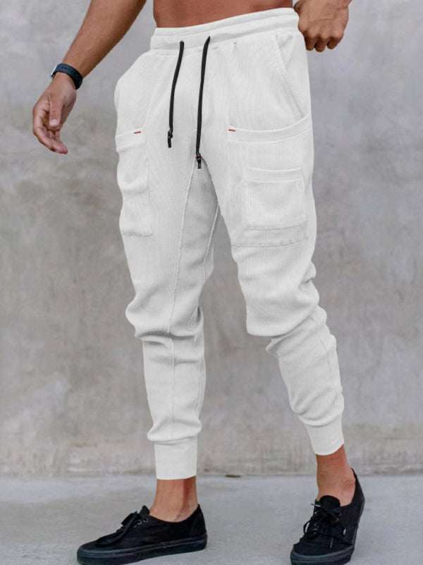 Ultimate comfort loose-legged multi-pocket sports trousers for men.